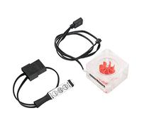 Water Cooling Flow Meter G1/4 Thread, 8 Impeller Revolving Speed Meter, Durable Acrylic Water Flow Indicator with Silicone Sealing Ring, High Precision Flow Sensor for PC Water (Red)