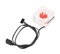 Water Cooling Flows Meter,G1/4 Thread 8 Impeller 3 Way Durable Acrylic Revolving Speed Meter with Silicone Sealing Rings for Computer Water Cooling System (Red)