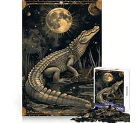 Water Crocodile Tarot Card Jigsaw Puzzles 1000 Piece for Teenagers Focus Training Happy Idle Time Tight Join Lovely Gift (38x26cm)