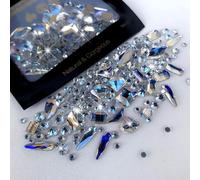 Water Crystal Glass Variety Pack Nail Art Rhinestone DIY Nail Decoration Add an Elegant Touch to Your Nails