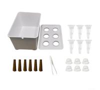 Water Culture Grower Kit Indoor, Self Watering System with Planting Compartments for Growing Fresh For Herbs at Home (White water tank)