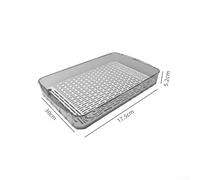 Water Cup Draining Tray 2 Pack - Multi-Use Serving Tray with Flat Drain Board for Fruit Vegetable Drainage and Tableware Storage, Space-Saving Dish Rack Compatible with Cabinet Dra(Gray S)