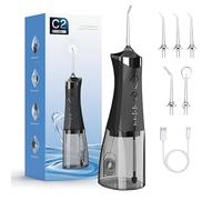 Water Dental Flosser Cordless for Teeth, 350ML Water Dental Flosser Teeth Pick 4 Modes Portable Oral Irrigator with 4 Jet Tips Rechargeable Flossers Oral Irrigator IPX7 Waterproof for Home Travel
