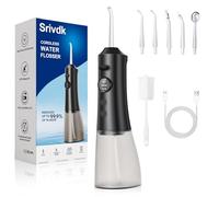 Water Dental Flosser for Teeth - 300ML Cordless Oral Irrigator with 6 Replaceable Jet Tips, 3 Modes, Portable Rechargeable Electric Flosser for Braces & Sensitive Gums, IPX7 Waterproof for Home&Travel