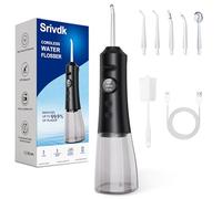 Water Dental Flosser for Teeth - 300ML Cordless Oral Irrigator with 6 Replaceable Jet Tips, 3 Modes, Portable Rechargeable Electric Flosser for Braces & Sensitive Gums, IPX7 Waterproof for Home&Travel