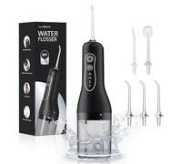 Water Dental Flosser for Teeth Cordless, 2025 Upgrded Portable Oral Irrigato with 5 Jet Tip and 4 Modes, 260ML Irrigator Dental for Daily Care and Deep Cleaning,IP7 Waterproof Flossers for Travel Home