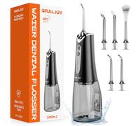 Water Dental Flosser Pick for Teeth, 300ML Portable Oral Irrigator, Professional Electric Flossing Machine Power Flossers & Irrigator Accessories Rechargeable Travel Irrigation Cleaner IPX7 Waterproof