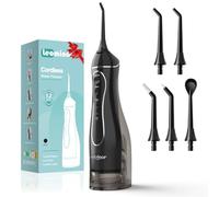Water Dental Flosser Pick for Teeth, Leominor 300ML Portable Oral Irrigator, Cordless Rechargeable Travel Teeth Cleaner,IPX7 Waterproof, Professional Electric Flossing Machine for Teeth Cleaning