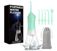 Water Dental Flosser Teeth Pick: Portable Cordless Oral Irrigator 320ML Rechargeable Travel Irrigation Cleaner with 5 Flossing Tips, IPX7 Waterproof Electric Flossing Machine for Teeth Cleaning