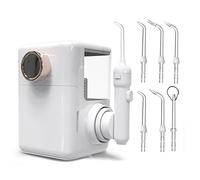 Water Dental Flosser Teeth Pick with 6 Tips for Multiple Dental Issues, 2 Modes Portable Rechargeable Electric Dental Punch for Teeth, Compact for Travel and Home, IPX5 Waterproof, 10 Gear Adjustment