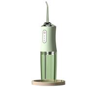 Water Dental Pick Portable,Water Flosser for Teeth Cordless,4 Nozzles and 3 Modes of Adjustment,220ml Water Tank,Suitable for Home Travelling Use (Grey)