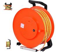 Water Depth Meter, 32.8-984 Ft Water Level Gauge, Borehole Measuring Tool, with Fixed Probe and Steel Tape for Wells and Pipes(100m (328ft))
