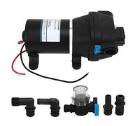 Water Diaphragm Pressure Pump DC 12V 100 PSI 3.2 GPM Electric Micro Booster Pump Copper Motor Low Noise High Pressure Water Booster for Home Use