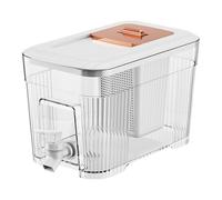 Water Dispenser - 6l Leakproof Fridge Dispenser, Water Container for Hot Tea Coffee Milk Cider | Leakproof Fridge Dispensers | Juice Dispensers with Lid and Filter Accessories | 11.42x6.3x7.09in