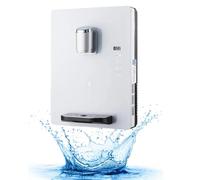 Water Dispenser Wall-Mounted Mains Fed Unit with Electronic Child Lock, 2200W Adjustable Large Screen Touch, Heating Capacity 30L/h, Multi-speed Adjustment