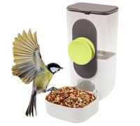 Water Dispenser with Bird Feed - Automatic Food Station, Transparent Hydration Container, Clear Hanging Bottle with Gravity Flow System for Cockatoes, Bridge Weapons, Love Birds,
