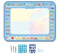 Water Doodle Mat 31.5x23.6in Fruit & Letter Reusable Water Drawing Mat with Pens & Prints Fun Educational Toys Color Drawing