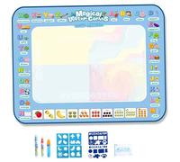 Water Doodle Mat 31.5x23.6in Fruit & Letter Reusable Water Drawing Mat with Pens & Prints Fun Educational Toys for Girls Boys.