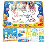 Water Doodle Mat 48 X 40 Inches Extra Large Water Drawing Mat Extra Large Magic Drawing Doodling Mat Coloring Mat Educational Toys Toddlers Boys Girls Age 3 4 5 6 7 8 Year Old