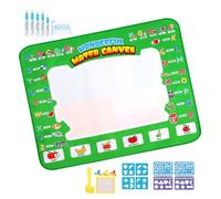 Water Doodle Mat - Extra Large Reusable Drawing Board, Chaos-Free Watercolor Art Pad, Includes 6 Magic Pens and Stencils, Portable Educational Toy, Creative Activity for Kids, Babies, Preschoolers