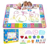 Water Doodle Mat,Kids Painting Writing Color Doodle Drawing Mat Toy Bring Magic Pens Educational Toys for Age 2 3 4 5 6 7 Year Old Girls Boys Age Toddler Birthday Gifts