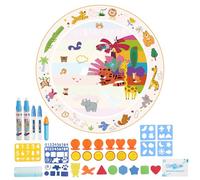 Water Doodle Mat, Painting Magic, Water Activated Lightweight Mat Fine Motor Handwriting Practice Encourages Imagination Quiet Activity, Educational Writing Doodle Toy for Home, School, Indoor, Travel