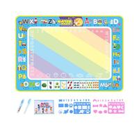 Water Doodle Mat, Reusable Water Painting Blanket, 80x60cm Dust-Free Drawing Doodling Mats with Pen Tools, Birthday Christmas for Kids Boys