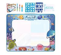 Water Doodle Mat - Water Drawing Mat | Reusable Learning Drawing Board for, Magic Waters Paint Mats for Kids Birthday & Christmas Stocking Stuffers, Ages 3-8, 180 Characters