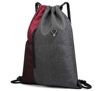 Water- Drawstring Backpack Gym Sack with Earphones Jack Light Bag for Adults Teenagers