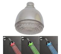 Water-Driven LED Shower Nozzle with Continuous Rainbow Color Cycling and Consistent Spray Performance (three)