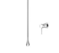 Water Drop Faucet Ceiling Full Copper Entrance Wall Concealed Art Hanging Pole Sensor (Chrome)