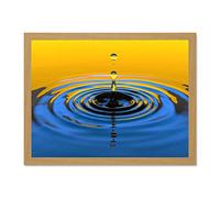 Water Drop Splash Ripple Large Framed Art Print Poster Wall Decor 18x24 inch