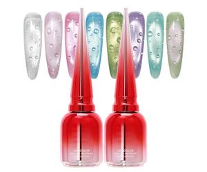 Water Drop Top Coat Gel | 15ml Clear Glossy Shiny | Rain Drop Top Coat No Wipe | for Home Salon Workshop Women Girls Beginners Technicians Practice Grooming