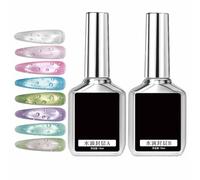 Water Drop Top Coat Gel - 2 Pieces Water Drop Nail Liquid, Nail Top Coat, Piece Nails Liquid Sealing System, Smooth Lasting For Beginners Women Girls Home Salon Travel Party Spa