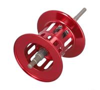 Water Drop Wheel Fishing Reel Spool, Modified Long Spool for ABU BMAX3/PMAX3/B3/P3/S3/SMAX3/ORRA2SX/OMAX3/PURMAX3/REVO4, Metal(ceramic red)