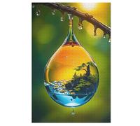 Water Droplets 1000 Piece Wooden Jigsaw Puzzles for Adults Puzzle Learning Educational Toys Family Games for Kids Jigsaws 78×53cm