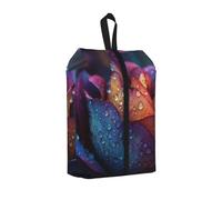 Water Droplets Printed Travel Shoe Storage Bag Waterproof Jacquard Fabric is Lightweight, with Strong Handle and Central Zipper.