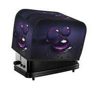 Water Droplets Toaster Cover 2 Slice, Waterproof Bread Machine Covers with Pockets Universal Size Kitchen Small Appliance Cover with Handle, Dust and Fingerprint Protection