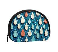Water Drops Dots Coin Purse Personalized Coin Bag for Women Men Change Purse Small Wallets with Zipper Mini Shell Coin Pouch Outdoor Shopping Change Storage Bag Handbags Gifts