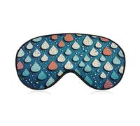 Water Drops Dots Sleep Mask Block Light Eye Sleep Shade Cover Comfortable Lightweight Sleeping Blindfold Soft Breathable Night Eye Cover Adjustable Band Eye Mask for Men Women