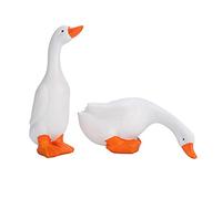 Water Duck Figurine, 2 Pcs Simulated Resin Animals Garden Decor Scene House Patio Model Gift for Women & Men, Collectible Ornaments for TV Cabinet Office Home Living Room