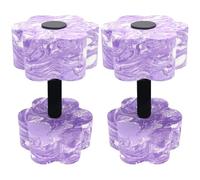 Water Dumbbells 2Pcs Flower-Shaped EVA Foam Water Weights for Kids & Adults High Buoyancy Waterproof Quick-Dry Pool Weights for Exercise, Training, Aerobics, Purple Pool