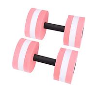 Water Dumbbells for Pool Workouts | EVA Foam Floating Dumbbells for Bodybuilding/Yoga/Swimming | Lightweight Buoyant Dumbbell Set for Men & Women | Pair of Blue/Pink/Green (Roseate)