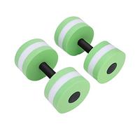 Water Dumbbells for Pool Workouts | EVA Foam Floating Dumbbells for Bodybuilding/Yoga/Swimming | Lightweight Buoyant Dumbbell Set for Men & Women | Pair of Blue/Pink/Green (Green)