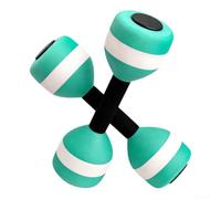 Water Dumbbells Set of 2 Floating Hand Bars for Swimming Training - Quick Dry EVA Material Water Sport Equipment for Adults 27x9cm(Blue-Green-White)