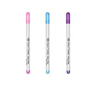 Water Erasable Fabric Marker Pen Non-Permanent Water Soluble Marking Pens Multicolor Auto-Vanishing Faded Magic Pen for DIY Cross Stitch Embroidery Sewing - Set A, Pack of 3