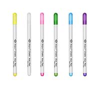 Water Erasable Fabric Marker Pen Non-Permanent Water Soluble Marking Pens Multicolor Auto-Vanishing Faded Magic Pen for DIY Cross Stitch Embroidery Sewing - Pack of 6