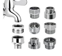 Water Faucet Coupler 1/2 to M16 M18 M20 M22 M24 M28 Thread Connector Conversion Repair Tap Adapter for Bubbler Kitchen Bathroom(D)