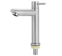 Water Faucet - G1/2 Basin Faucet Stainless Steel Basin Sink Faucet Single Cold Water Tap Drain Assembly for Home Bathroom Kitchen