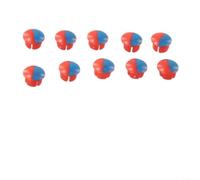 Water Faucet Indicator Signs 10 Pieces for Mixer Taps - Red Blue Hot Cold Markers Fit 6.7mm Hole to Avoid Accidental Burns(2)